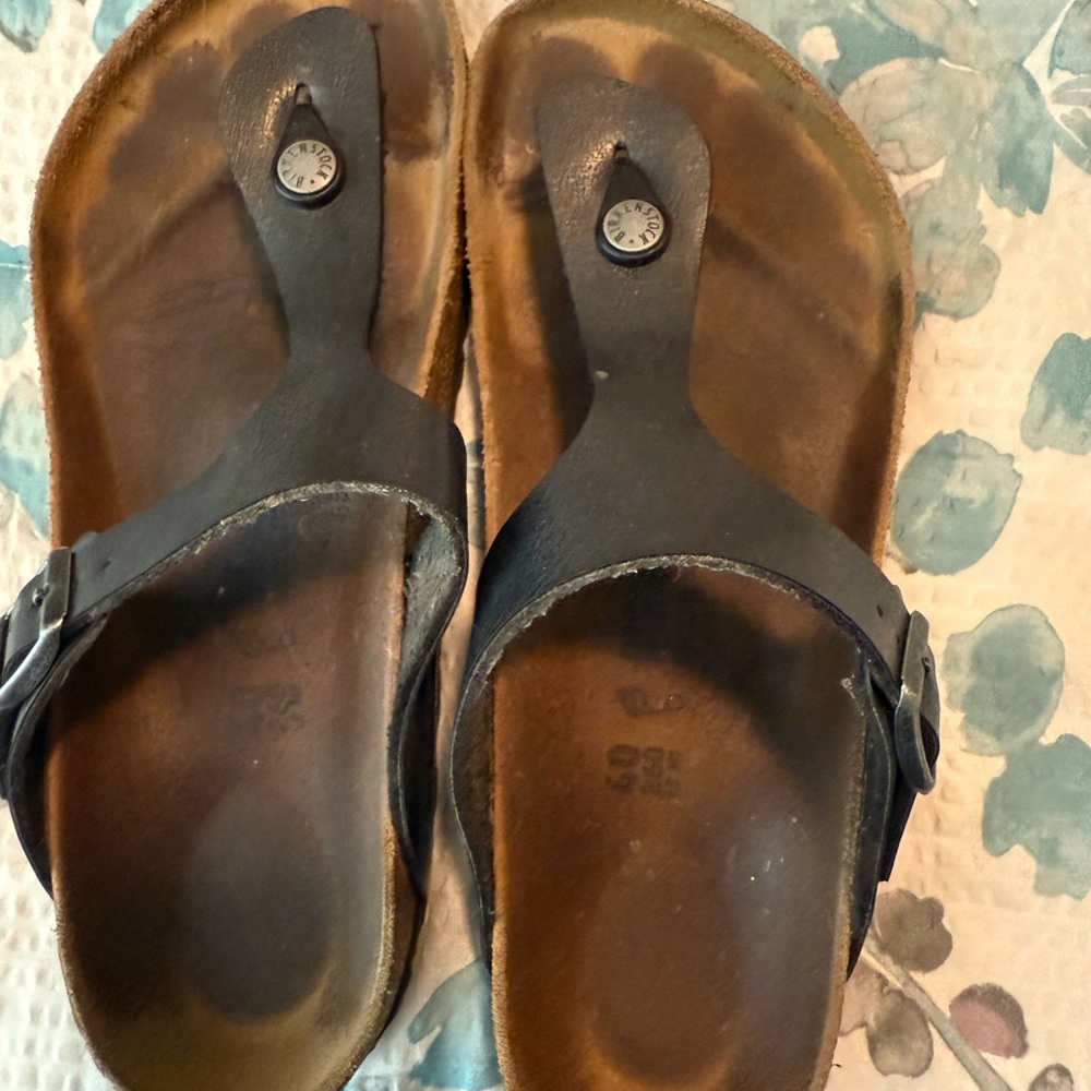 Birkenstock Black and Brown Women's Sandals